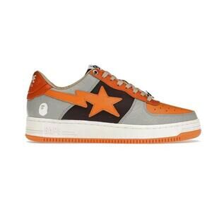 A Bathing Ape Bape Sta 8 Low Grey/Orange Sz 12 DS